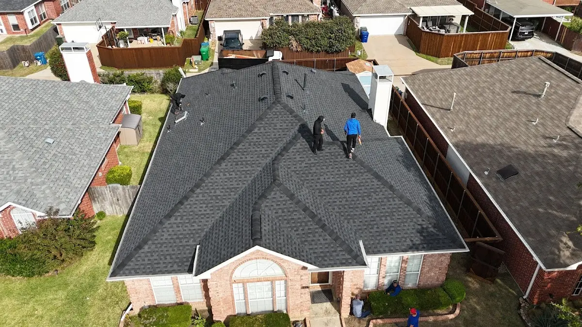 Commercial Roofing work in progress on a Brownsville property